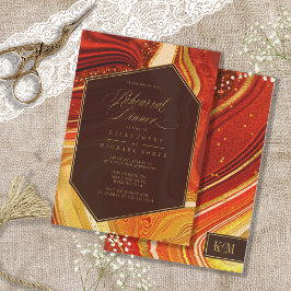 抽象芸術アゲートリハーサルディナーホットオレンジID827