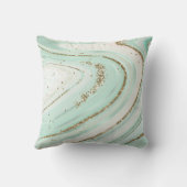 抽象芸術アゲートV2ミントID827 クッション (裏面)