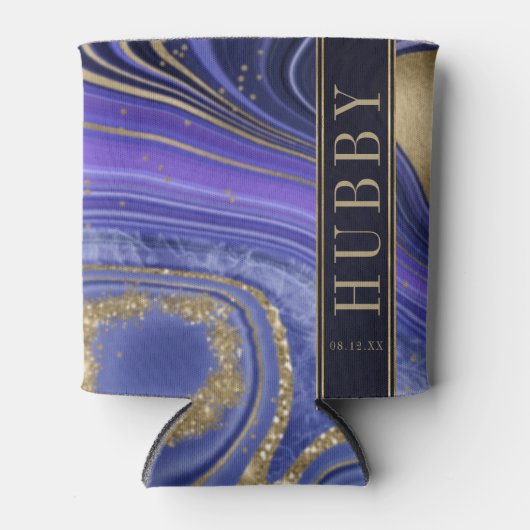 抽象芸術アゲ結婚ートのハビーミッドナイトID827 缶クーラー (正面)