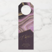 抽象芸術アゲ結婚ートの応援Mauve ID827 ボトルネックタグ (正面)