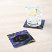 抽象芸術アゲ結婚ートの応援V1 Midnight ID827 スクエアペーパーコースター (インサイチュ)