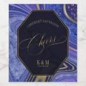 抽象芸術アゲ結婚ートの応援V2 Midnight ID827 ワインラベル (シングルラベル)