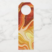 抽象芸術アゲ結婚ート応援ホットオレンジID827 ボトルネックタグ (裏面)