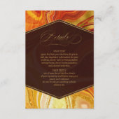 抽象芸術アゲ結婚ート詳細ホットオレンジID827 エンクロージャーカード (正面)