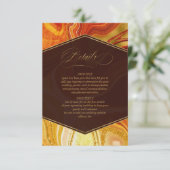 抽象芸術アゲ結婚ート詳細ホットオレンジID827 エンクロージャーカード (スタンド正面)