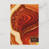 抽象芸術アゲ結婚ート詳細ホットオレンジID827 エンクロージャーカード (裏面)