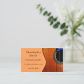 抽象芸術アコースティックギターレッスン 名刺 (スタンド正面)