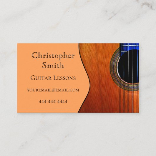 抽象芸術アコースティックギターレッスン 名刺 (正面)