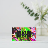 抽象芸術アシッドDJミュージックプロデューサー 名刺 (スタンド正面)