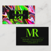 抽象芸術アシッドDJミュージックプロデューサー 名刺 (正面/裏面)