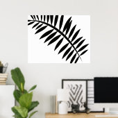 抽象芸術アジアンリーフ2 ポスター (ホームオフィス)