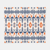 抽象芸術アステカ幾何学的、シームレスなパターン。 フリースブランケット (正面(横))