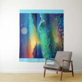 抽象芸術アズールシースケープ タペストリー (インサイチュ)