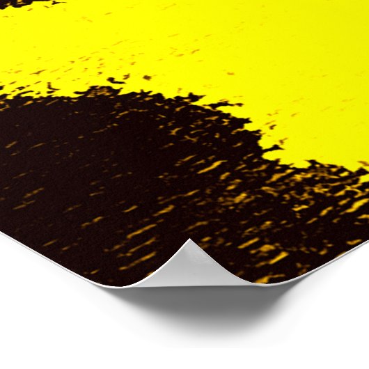 抽象芸術アニマルプリントレオパード水彩 ポスター (角)