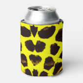 抽象芸術アニマルプリントレオパード水彩 缶クーラー (缶正面)