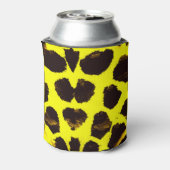抽象芸術アニマルプリントレオパード水彩 缶クーラー (缶裏面)