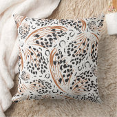 抽象芸術アニマルプリント – テラコッタスワールモダン クッション (ブランケット)