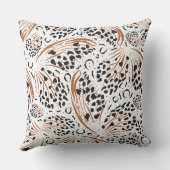抽象芸術アニマルプリント – テラコッタスワールモダン クッション (裏面)