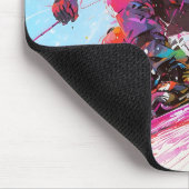 抽象芸術アニメスノースキーヤーダウンヒルマウスパッド マウスパッド (コーナー)