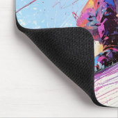 抽象芸術アニメスノースキーヤー編集可能マウスパッド マウスパッド (コーナー)