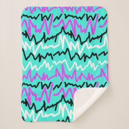 抽象芸術アファンキーートチヒカラフルザグスブランケット シェルパブランケット