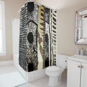 抽象芸術アフリカのジャングル族のパターン シャワーカーテン (インサイチュ)