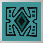 抽象芸術アフリカの幾何学模様 ポスター (正面)