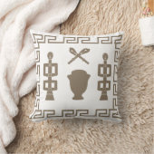 抽象芸術アフリカの部族の儀式シーンアート クッション (ブランケット)