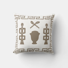 抽象芸術アフリカの部族の儀式シーンアート クッション