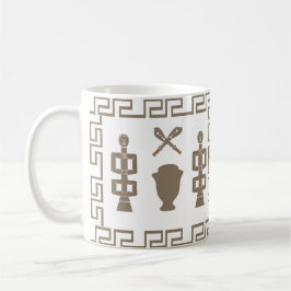 抽象芸術アフリカの部族の儀式シーンアート コーヒーマグカップ