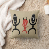 抽象芸術アフリカの部族の儀式踊り クッション (ブランケット)