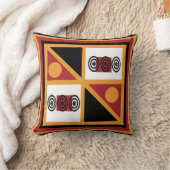 抽象芸術アフリカの部族の幾何学的パターン クッション (ブランケット)