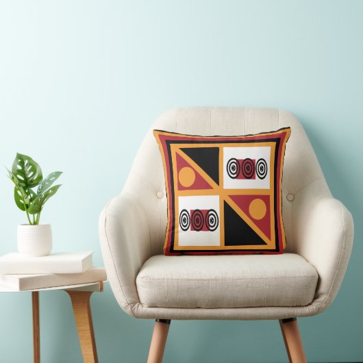 抽象芸術アフリカの部族の幾何学的パターン クッション (椅子)