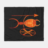 抽象芸術アフリカの部族ポートレート フリースブランケット (正面(横))