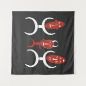 抽象芸術アフリカの部族踊り民族 タペストリー (正面(横))