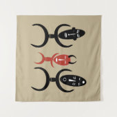 抽象芸術アフリカの部族踊り民族 タペストリー (正面(横))