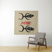 抽象芸術アフリカの部族踊り民族 タペストリー (インサイチュ(横))