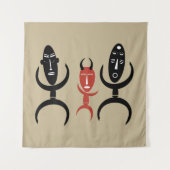 抽象芸術アフリカの部族踊り民族 タペストリー (正面)