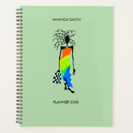 抽象芸術アフリカアートエレガントファッションレディプランナー プランナー手帳