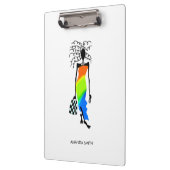 抽象芸術アフリカアートエレガント、ファッションレディ クリップボード (左)