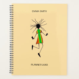 抽象芸術アフリカアート素晴らしレゲエダンス プランナー手帳