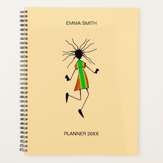抽象芸術アフリカアート素晴らしレゲエダンス プランナー手帳 (正面)