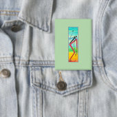 抽象芸術アフリカアート、水彩トリッキーなダンサー 缶バッジ (インサイチュ)