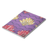 抽象芸術アフリカアート:紫の情熱の波 ノートパッド (回転)