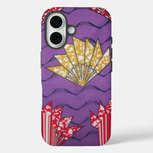 抽象芸術アフリカアート：紫の情熱の波。 Case-Mate iPhoneケース (裏面)