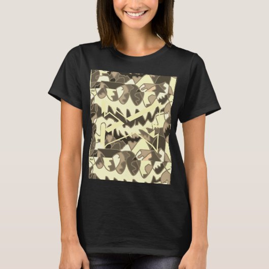 抽象芸術アフリカ先住民タイプ美術 Tシャツ (正面)