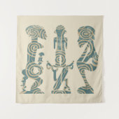 抽象芸術アフリカ部族ポートレート タペストリー (正面)