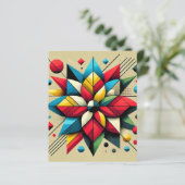 抽象芸術アポップ・アートのートポインセチア紙 (スタンド正面)