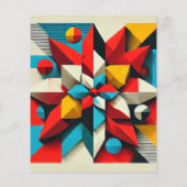 抽象芸術アポップ・アートのートポインセチア紙 (裏面)