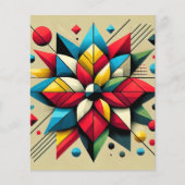 抽象芸術アポップ・アートのートポインセチア紙 (正面)